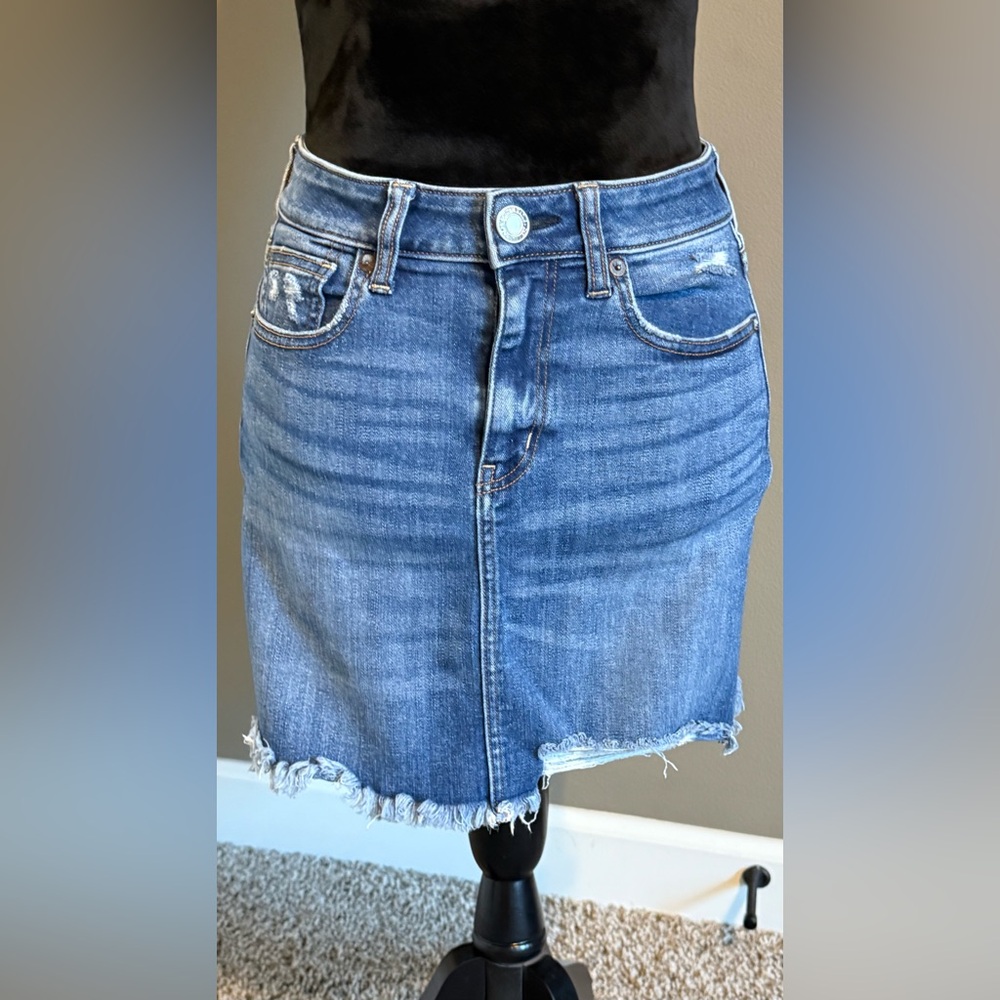 American Eagle stretch denim mini skirt